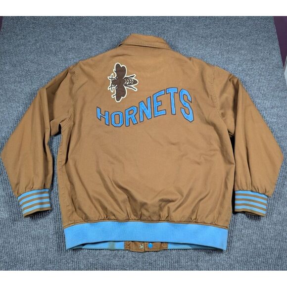 Vintage Stall and Dean Jacket Mens 3XL Charlotte Hornets Varsity Retro Snap‎ - Picture 1 of 14